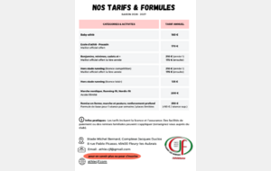 NOS TARIFS ET FORMULES