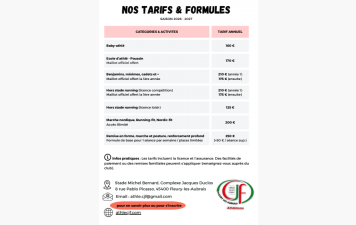 NOS TARIFS ET FORMULES