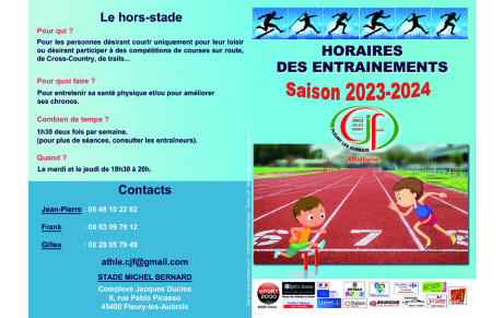 Reprise Running et Hors Stade